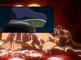 Gigantisk wrestler hardcore knulling en søt anime elskling