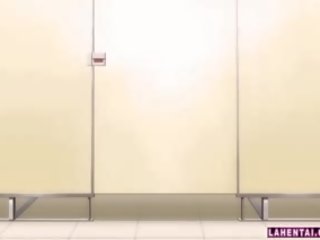 Hentai young woman Gets Fucked From Behind On Public Toilet