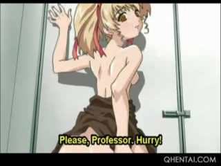 Excited hentaý school sweetheart taking professors phallus up in her