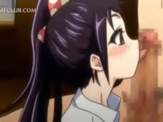 Horny Hentai Teeny Blowing And Fucking Giant dick