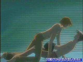 Anime homofil å ha hardcore anal skitten video på sofa