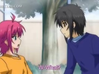 Teenage anime jana checking her süýji emjekler in the aýna