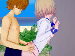 Rent-a-girlfriend&colon; kazuya förlorar hans virginity till mami vid den strand