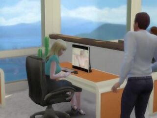 Uz rīkojums nav līdz zaudēt a darbs blondīne piedāvājumu viņai vāvere - porno uz the birojs