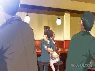 Flokëkuqe anime shkollë kukulla seducing të saj attractive mësues