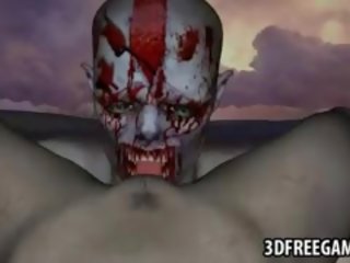 Captivating 3d zombi feature getting licked and fucked hard
