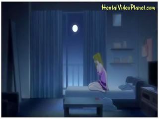 Hentai blond bedtime masterbation clip