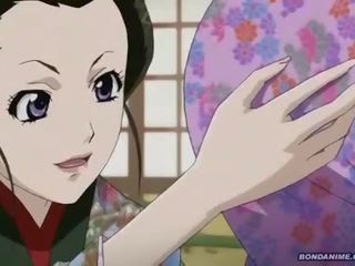 Một hogtied geisha có một mưa nhỏ từng giọt libidinous âm hộ