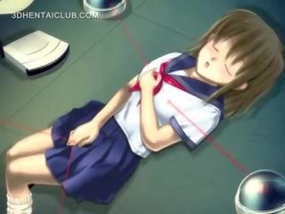 Anime deity sisään koulu yhdenmukainen masturboimassa pillua