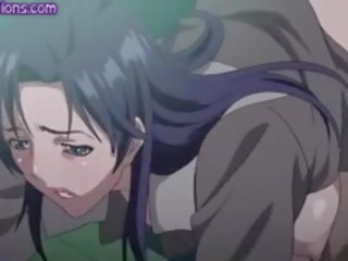 Malaki boobed anime inang kaakit-akit makakakuha ng fucked