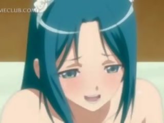 Tit Rubbed 3d Anime girl Sucking manhood In Close-up