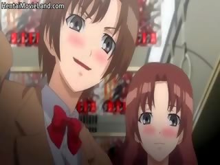 Uskyldig brunette anime hakke suger aksel part4