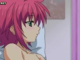 Punapää anime sweety masturboimassa