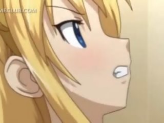 Fragile anime blondine tieten likte en kut bonsde hard