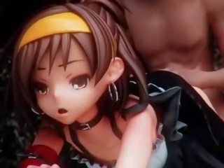 Tatlong-dimensiyonal hentai anime feature makakakuha ng fucked aso bista mula sa ilalim ng palda