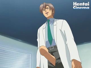 Manga professeur prend son géant dong dehors de son pantalon et donne elle à un de son vilain les patients