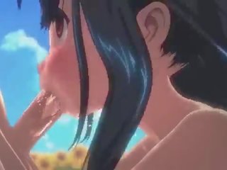 Blå hår anime elskerinne deepthroat