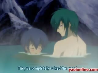 Pasangan dari animasi pornografi youths mendapatkan fantastis mandi di sebuah kolam renang
