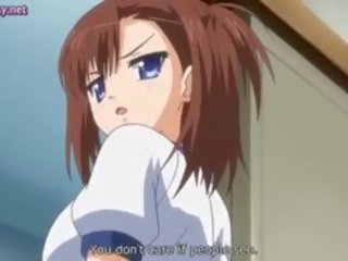 Anime puhelu tyttö selkäsauna ja saa porattu sisään luokka