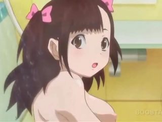 Bathroom anime x rated video with innocent teen naked adolescent