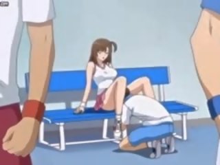 Animasi pornografi perempuan menikmati anal seks film di gimnastik