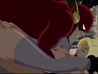Justice league hentai canary fucked lược trong một đèn flash