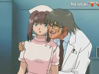 Fascinating manga nurse gets fucked