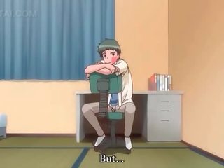 Menakjubkan anime pembantu rumah memberi bj pada lutut dan seks / persetubuhan keras