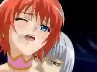 Ihastuttava anime punapää saaminen jizz päällä hänen kasvot