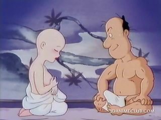 Telanjang animasi biarawati memiliki seks film untuk itu pertama