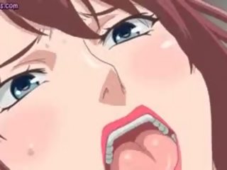 Anime eskorts izpaužas mute piepildīta ar spermas šķīdums