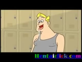 Phim hoạt hình đồng tính đàn ông lõi cứng fucked lược và jerked
