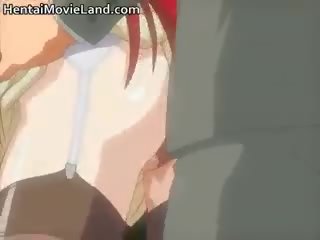 Desirable roodharige anime diva krijgt klein vastgrijpen part4