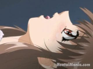 Przyjemny anime lisica coraz różowy łysy cipa lizał przez jej beau