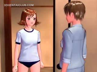 Bonded anime gymnast submitted upang sekswal panunukso