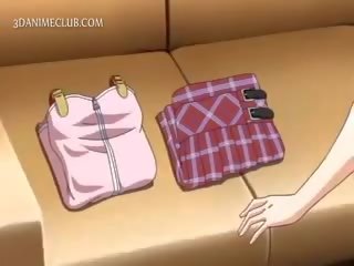 Shy Hentai Doll In Apron Jumping Craving peter In Bed