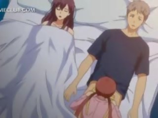 Teismelise 3d anime koolitüdruk võitlemine üle a suur fallos