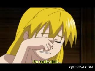 Shy Hentai Blonde Takes penis For The First Time