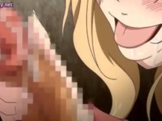 Läcker animen fint kvinna ridning en sticka