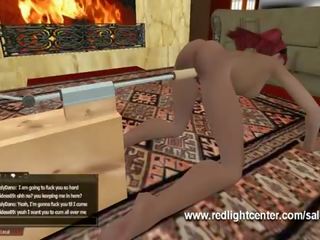 Interrasial virtual adult clip between a putih and ireng avatar