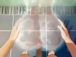 Anime anime X rated movie doll gets fucked good in shower