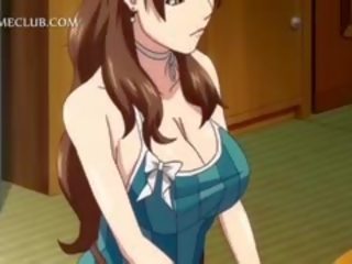 Hentai honey In Glasses Giving Blowjob In Knees