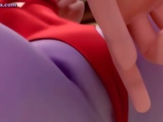 Teenie의 애니메이션 와 작은 가슴