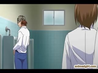 Bigboobs animen dotter vacker knull i den toalett