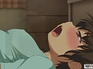 Libidinous Hentai Dickgirl Masturbating In Bed